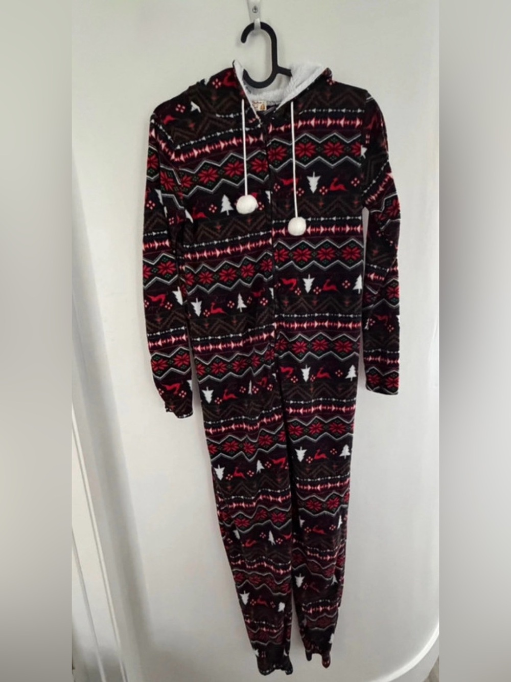 Poof! Women Christmas sleepsuits - Red, Black & White size S